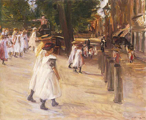 On The Way To School In Edam By Max Liebermann By Max Liebermann