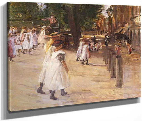 On The Way To School In Edam By Max Liebermann By Max Liebermann