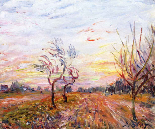 Orchard Near Moret Sur Loing By Alfred Sisley