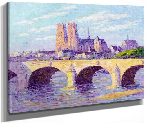 Orleans, View Of The Pont Georges V And The Cathedral Sainte Croix By Maximilien Luce By Maximilien Luce