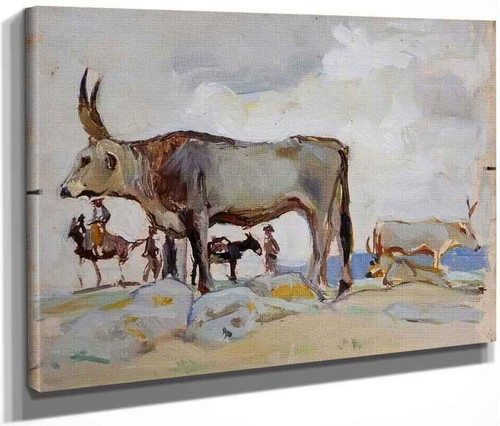 Oxen By Norman Garstin