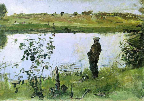 Painter Konstantin Korovin On The Riverbank By Valentin Serov