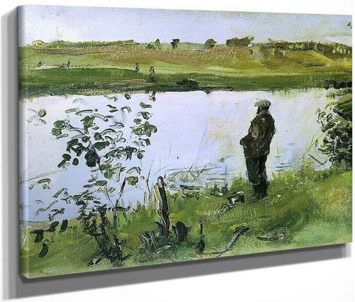 Painter Konstantin Korovin On The Riverbank By Valentin Serov