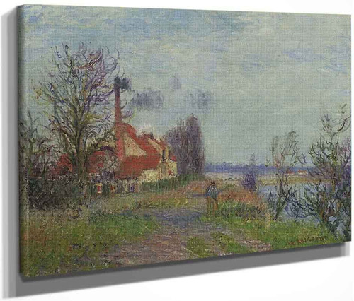 Paper Mill At Port Marly By Gustave Loiseau By Gustave Loiseau
