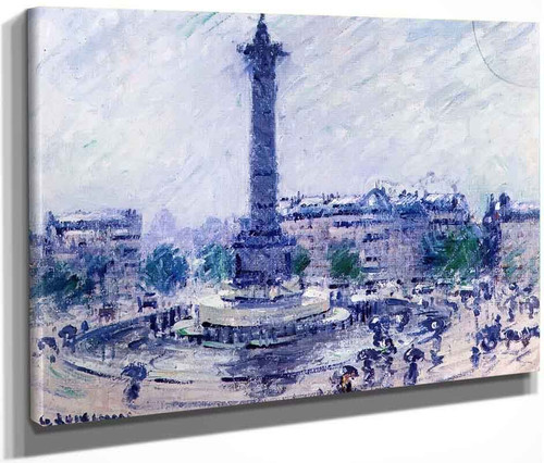 Paris, Place De La Bastille By Gustave Loiseau By Gustave Loiseau