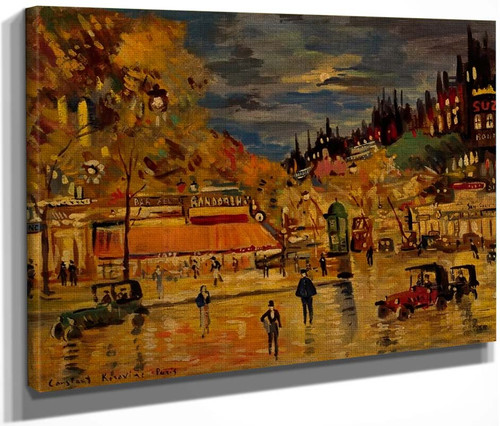 Paris At Night3 By Constantin Alexeevich Korovin By Constantin Alexeevich Korovin