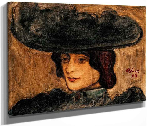 Parisian Woman With Hat By Jozsef Rippl Ronai By Jozsef Rippl Ronai