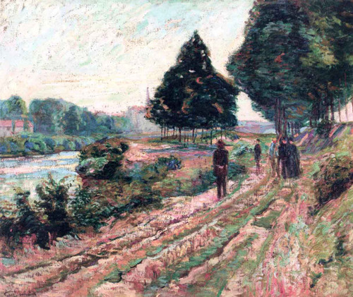 Path On The Banks Of The River By Armand Guillaumin