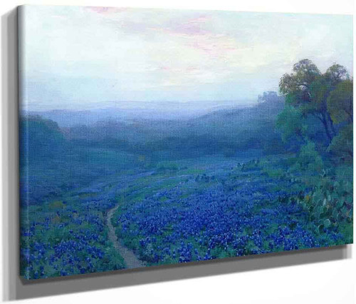 Path Through A Field Of Bluebonnets By Julian Onderdonk By Julian Onderdonk