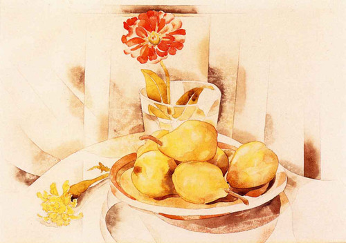 Pears And Plate By Charles Demuth By Charles Demuth