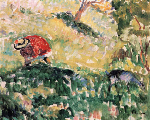 Peasant And Goat By Henri Lebasque By Henri Lebasque