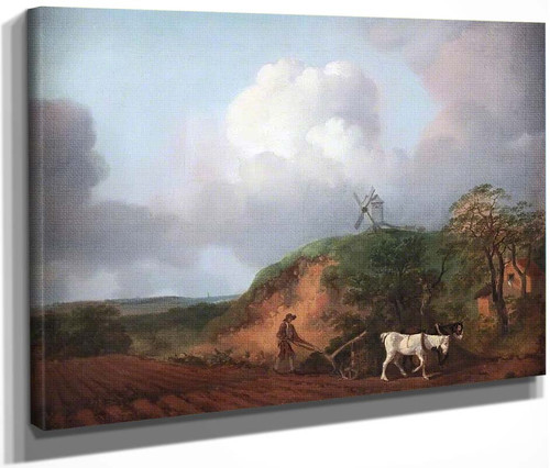 Peasant Ploughing With Two Horses By Thomas Gainsborough  By Thomas Gainsborough