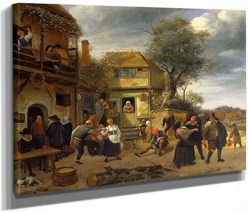 Peasants Before An Inn By Jan Steen