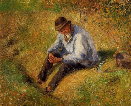 Pere Melon Resting By Camille Pissarro By Camille Pissarro