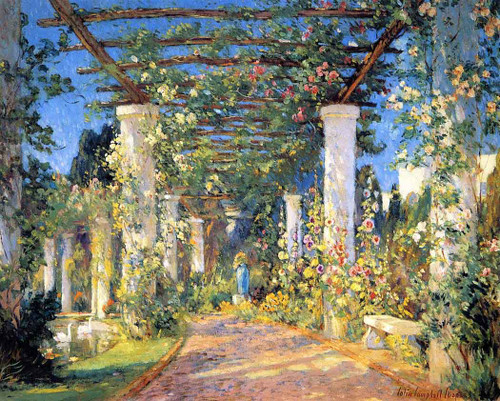 Pergola At The Hotel Samarkand, Santa Barbara By Colin Campbell Cooper By Colin Campbell Cooper Pergola At The Hotel Samarkand, Santa Barbara By Colin Campbell Cooper By Colin Campbell Cooper