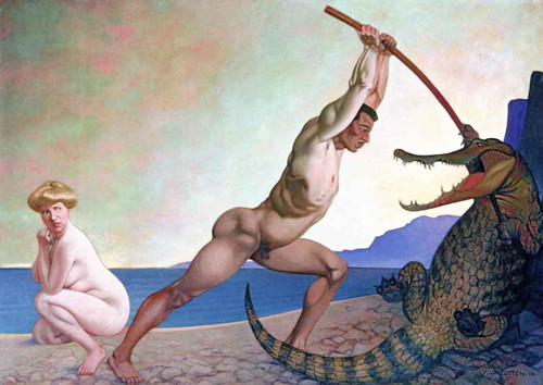 Perseus Slaying The Dragon By Felix Vallotton