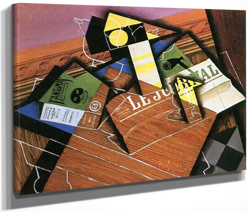 Pipe And Newspaper By Juan Gris