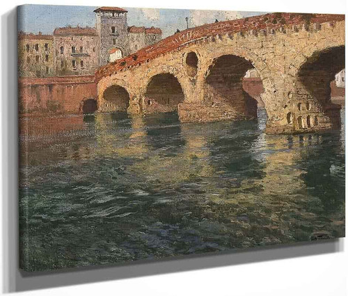 Ponte Di Pietra, Verona By Fritz Thaulow