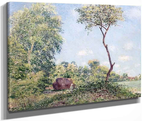 Printempstrembles Et Acacias Spring With Acacias By Alfred Sisley