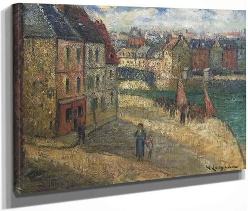 Quay At Dieppe By Gustave Loiseau By Gustave Loiseau