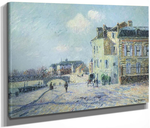 Quay At Pontoise By Gustave Loiseau By Gustave Loiseau