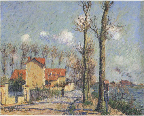 Quay Of Pothius In Pontoise By Gustave Loiseau By Gustave Loiseau