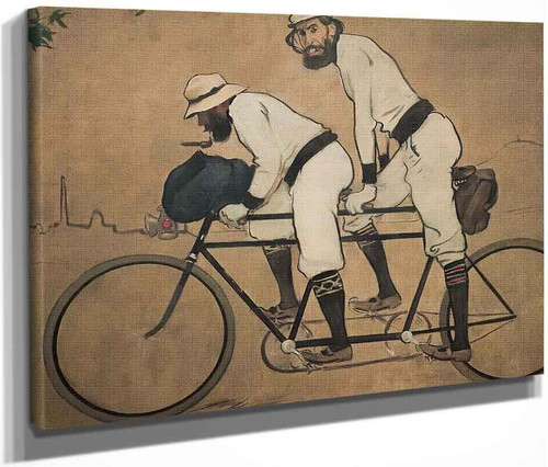 Ramon Casas And Pere Romeu On A Tandem By Ramon Casas I Carbo