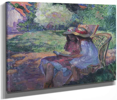 Reading In The Park By Henri Lebasque By Henri Lebasque