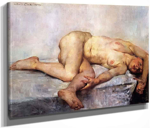 Reclining Female Nude By Lovis Corinth By Lovis Corinth
