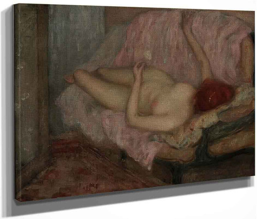 Reclining Nude By Frederick Carl Frieseke By Frederick Carl Frieseke