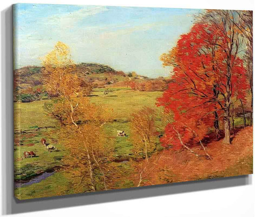 Red Maple By Willard Leroy Metcalf By Willard Leroy Metcalf