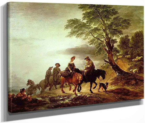 Returning From Market 1 By Thomas Gainsborough  By Thomas Gainsborough