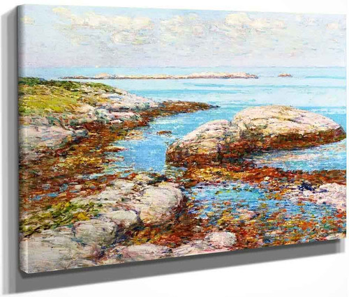 Rocks At Appledore, Morning By Frederick Childe Hassam  By Frederick Childe Hassam