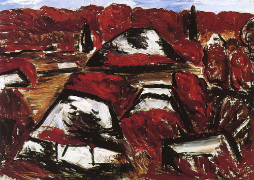 Roofs And Woods By Marsden Hartley
