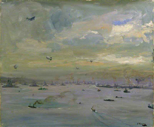 Rosyth The Principal Base Of The Grand Fleet By Sir John Lavery, R.A. By Sir John Lavery, R.A.