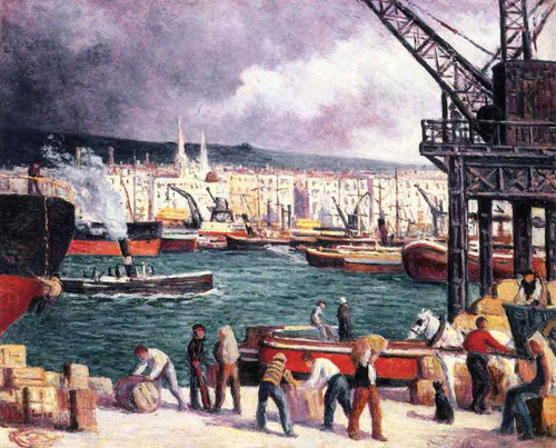 Rouen, The Port By Maximilien Luce By Maximilien Luce