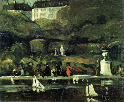 Sailboats, Luxembourg Gardens By William James Glackens  By William James Glackens Sailboats, Luxembourg Gardens By William James Glackens  By William James Glackens