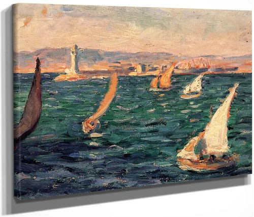 Sailboats1 By Henri Lebasque By Henri Lebasque