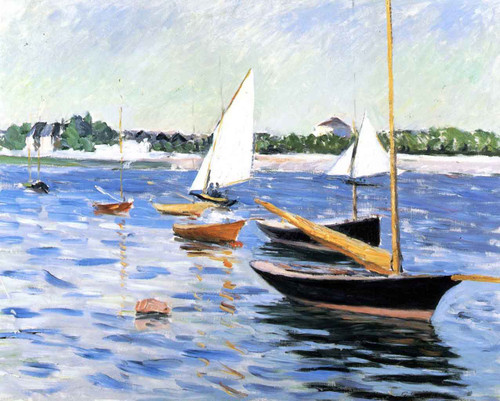 Sailing Boats On The Seine At Argenteuil By Gustave Caillebotte By Gustave Caillebotte