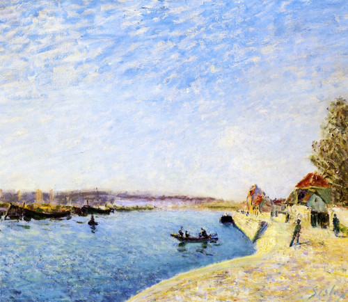 Saint Mammes And The Banks Of The Loing By Alfred Sisley