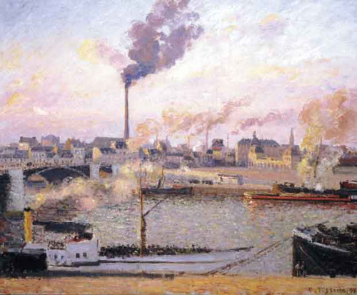 Saint Sever, Rouen, Morning, Five O'clock By Camille Pissarro By Camille Pissarro
