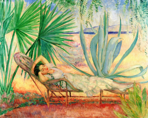 Saint Tropez, The Hammock Under The Pines By Henri Lebasque By Henri Lebasque