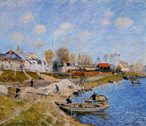 Sand On The Quayside, Port Marly By Alfred Sisley