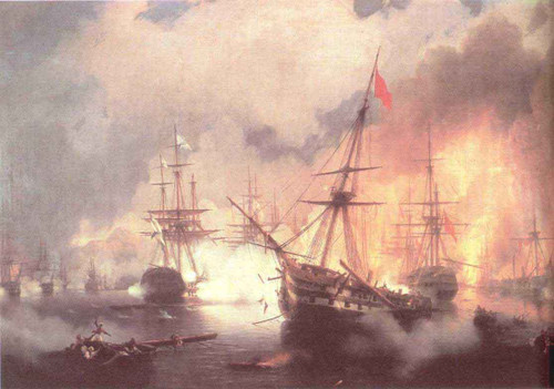 Sea Buttle Near Navarine By Ivan Constantinovich Aivazovsky By Ivan Constantinovich Aivazovsky