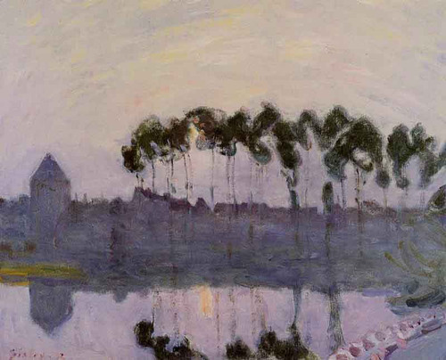 Setting Sun At Moret By Alfred Sisley