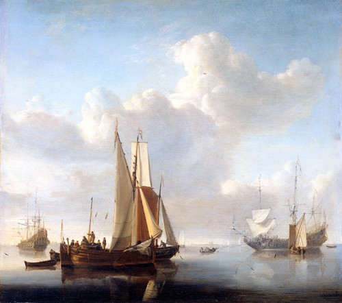 Ships Off The Coast By Willem Van De Velde The Younger