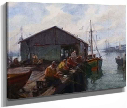 Smelt Fisherman, Gloucester Harbor By Emile Albert Gruppe