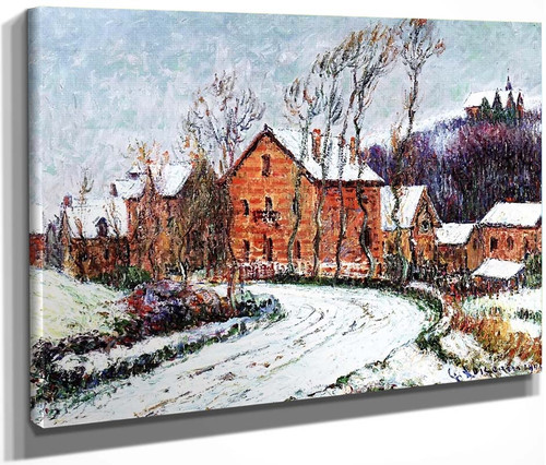 Snow At Puys Near Dieppe By Gustave Loiseau By Gustave Loiseau