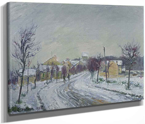 Snow At Saint Ouen L'aumone By Gustave Loiseau By Gustave Loiseau