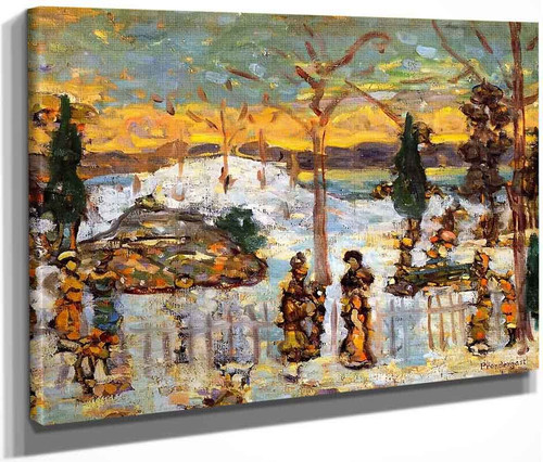 Snow In April By Maurice Prendergast By Maurice Prendergast